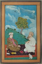 Ms D-181 fol.9 A Teacher and his Pupil, 1674